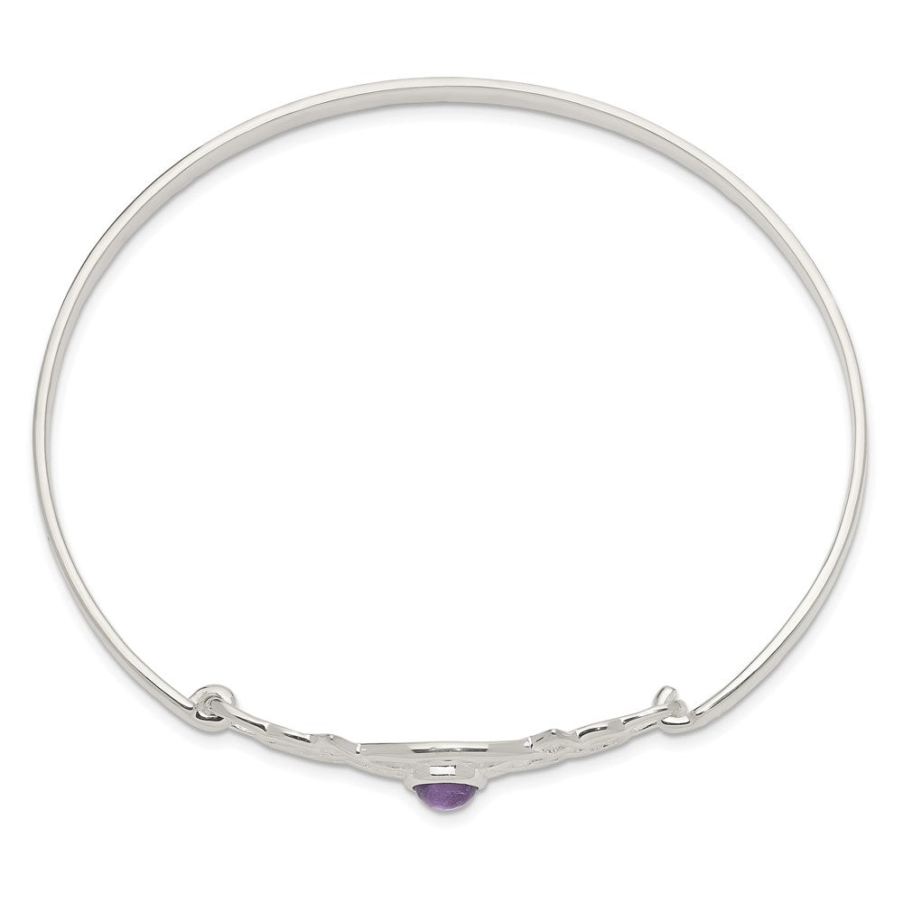 Sterlingsilber Amethyst Keltisch Knoten Armreif Armband