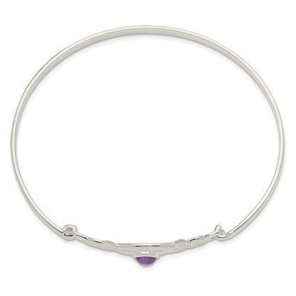 Sterlingsilber Amethyst Keltisch Knoten Armreif Armband