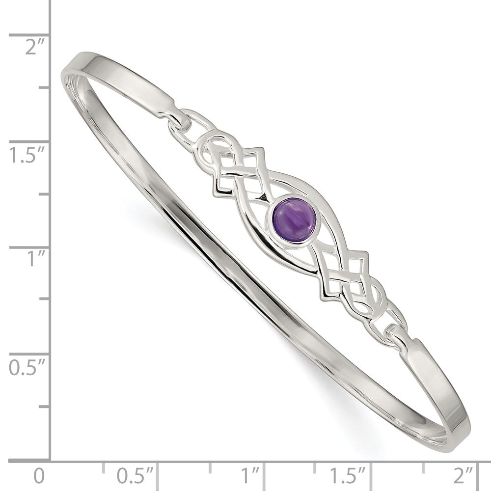 Sterlingsilber Amethyst Keltisch Knoten Armreif Armband