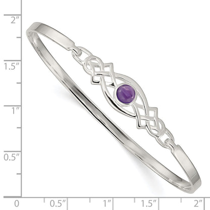 Sterlingsilber Amethyst Keltisch Knoten Armreif Armband