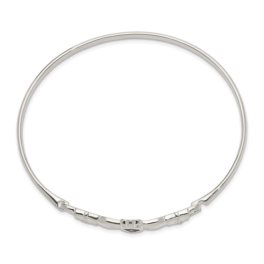 Sterlingsilber Lila Zirkonia Claddagh Armreif