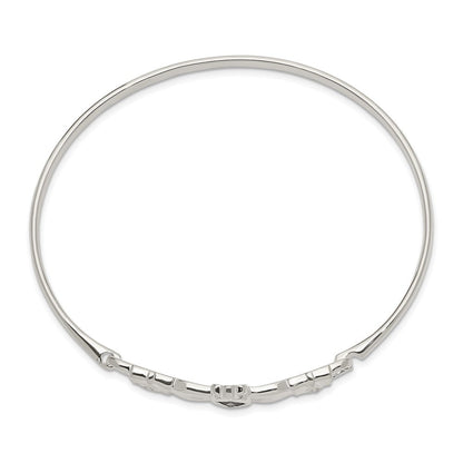 Sterlingsilber Lila Zirkonia Claddagh Armreif