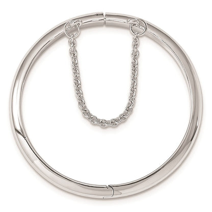 Sterlingsilber Rhodiniert Poliert 4mm mit Sicherheits Klappbar Kinder Armreif