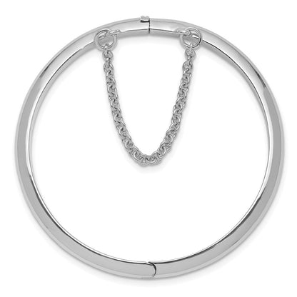 Sterlingsilber Rhodiniert Poliert 4mm mit Sicherheits Klappbar Kinder Armreif