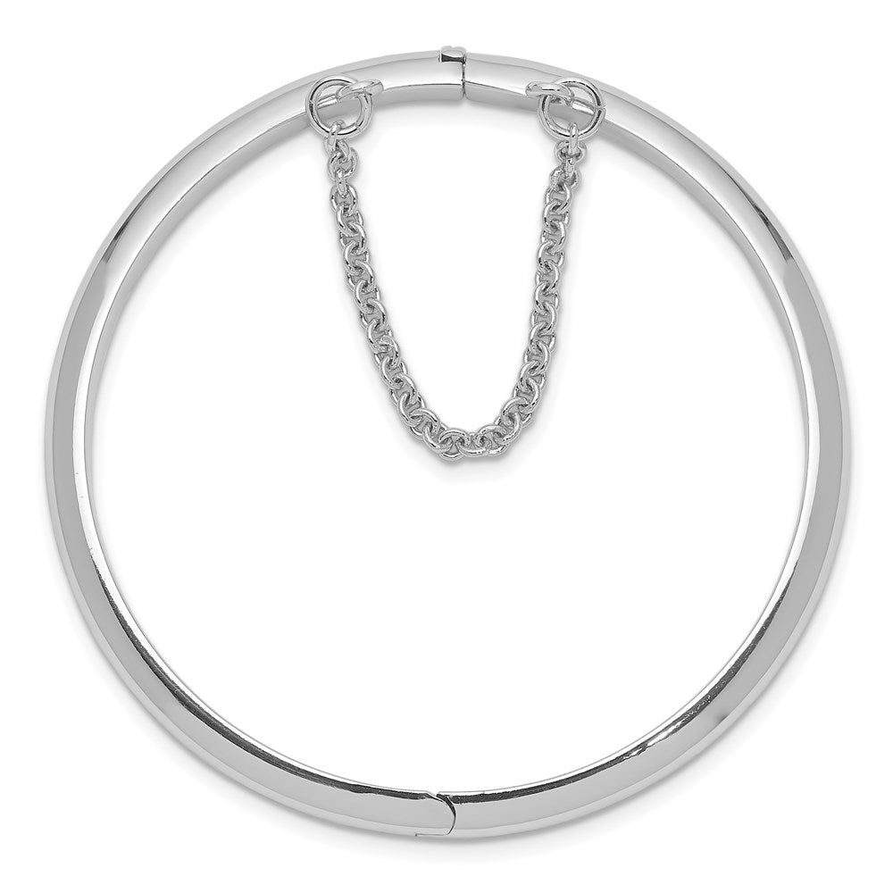 Sterlingsilber Rhodiniert Poliert 4mm mit Sicherheits Klappbar Kinder Armreif