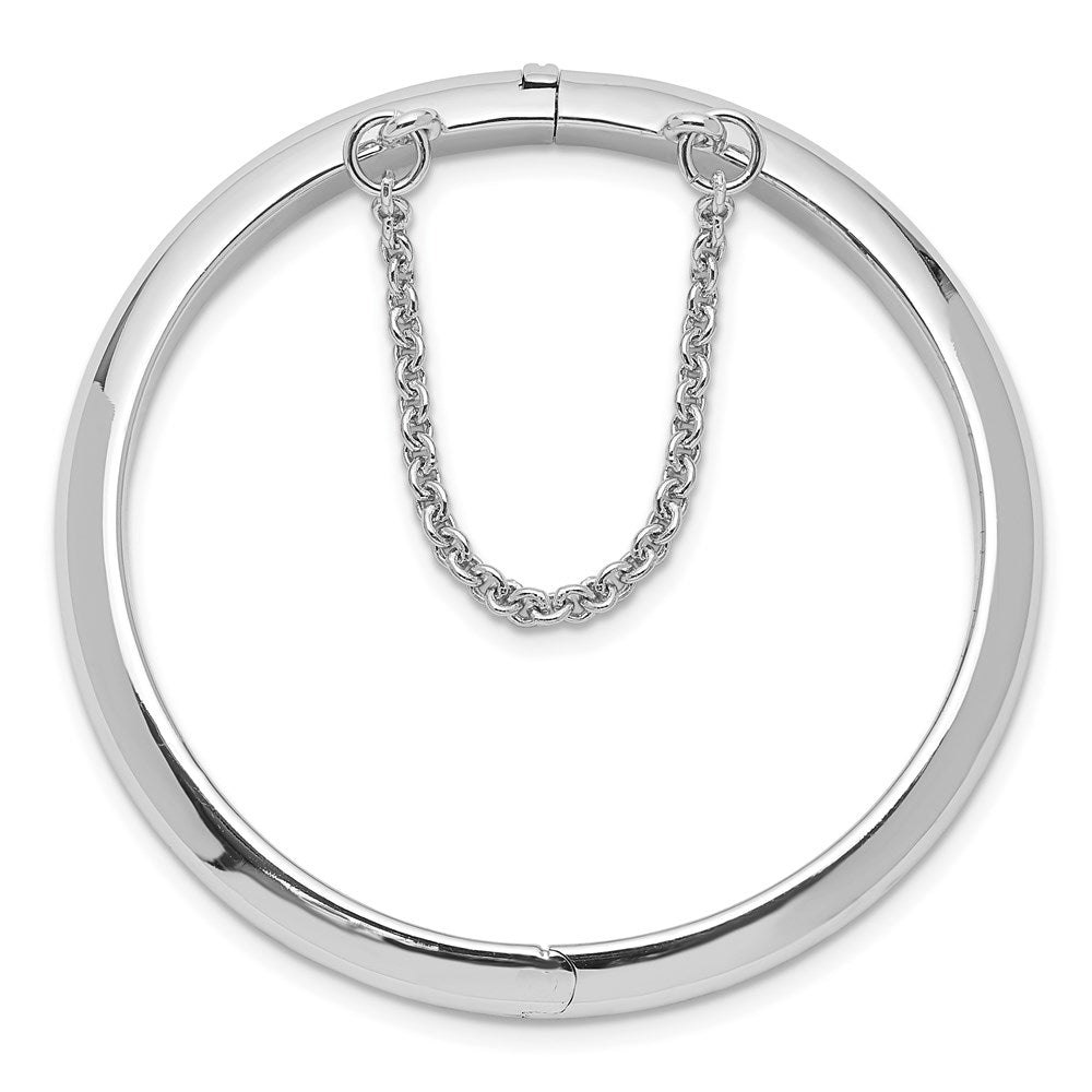 Sterlingsilber Rhodiniert Poliert 5mm mit Sicherheits Klappbar Kinder Armreif