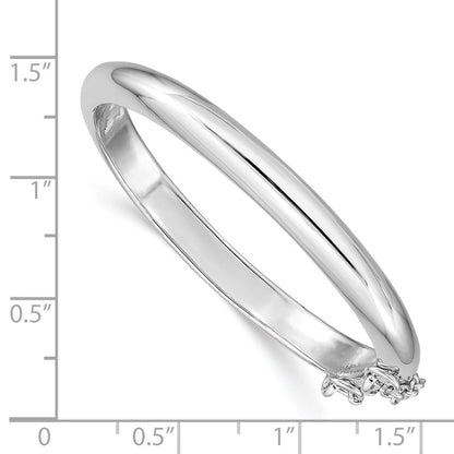 Sterlingsilber Rhodiniert Poliert 5mm mit Sicherheits Klappbar Kinder Armreif