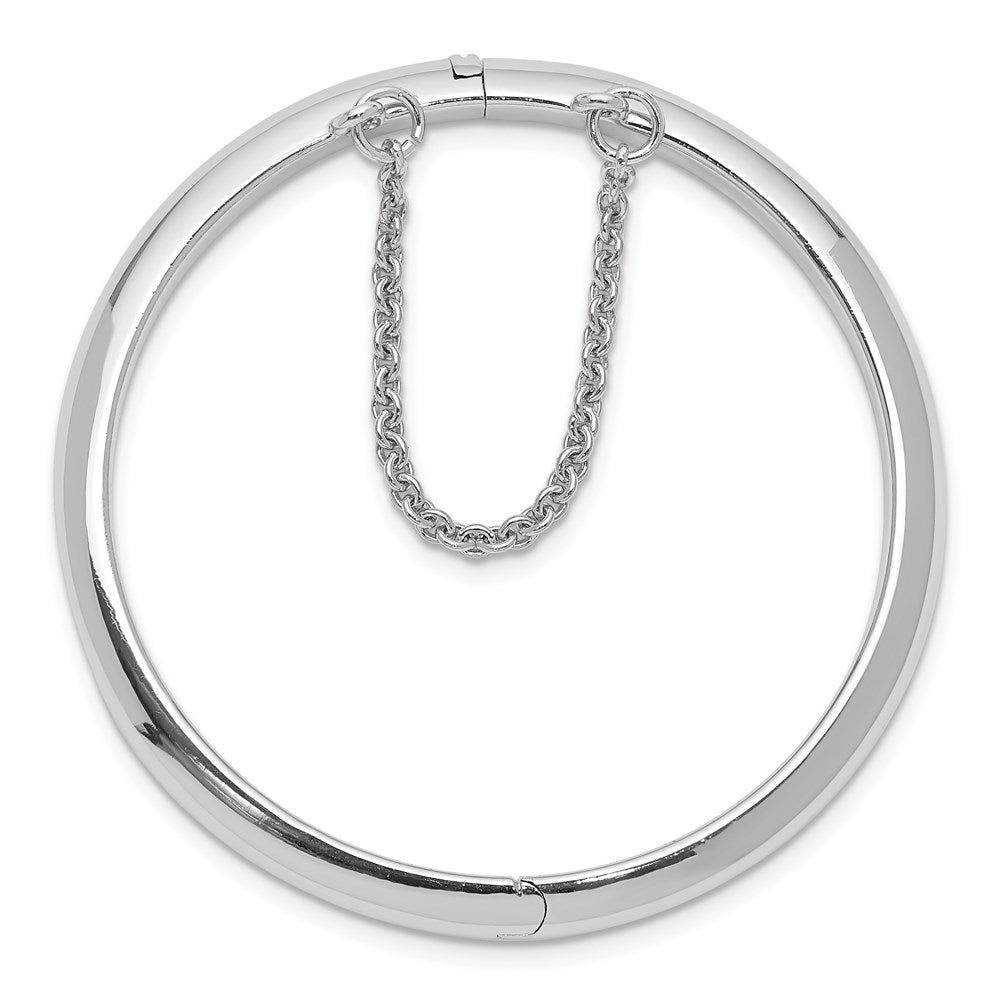 Sterlingsilber Rhodiniert Poliert 5mm mit Sicherheits Klappbar Kinder Armreif