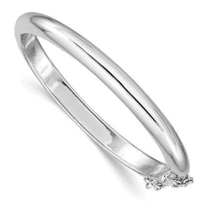 Sterlingsilber Rhodiniert Poliert 5mm mit Sicherheits Klappbar Kinder Armreif