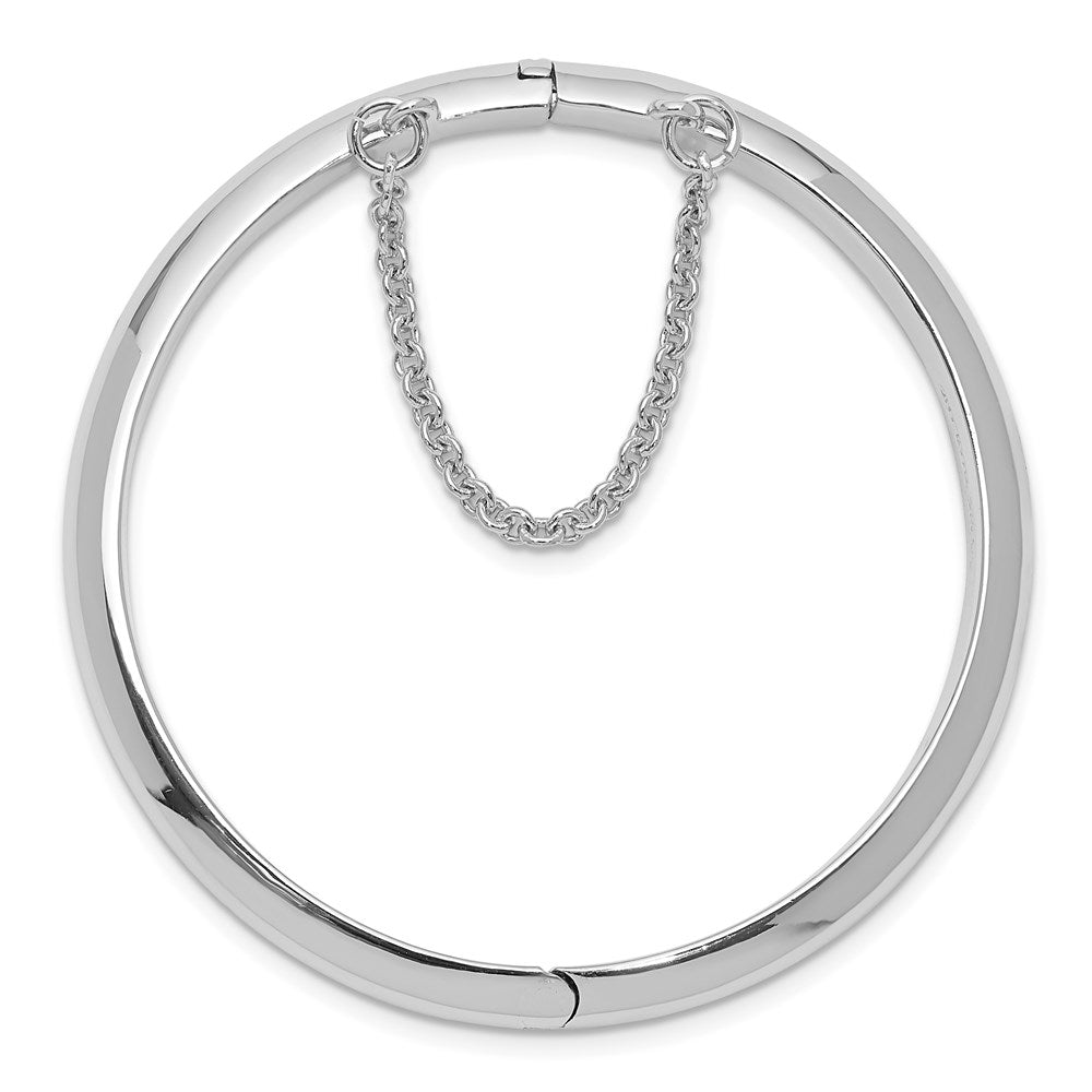 Sterlingsilber Rhodiniert Poliert 5mm mit Sicherheits Klappbar Kinder Armreif
