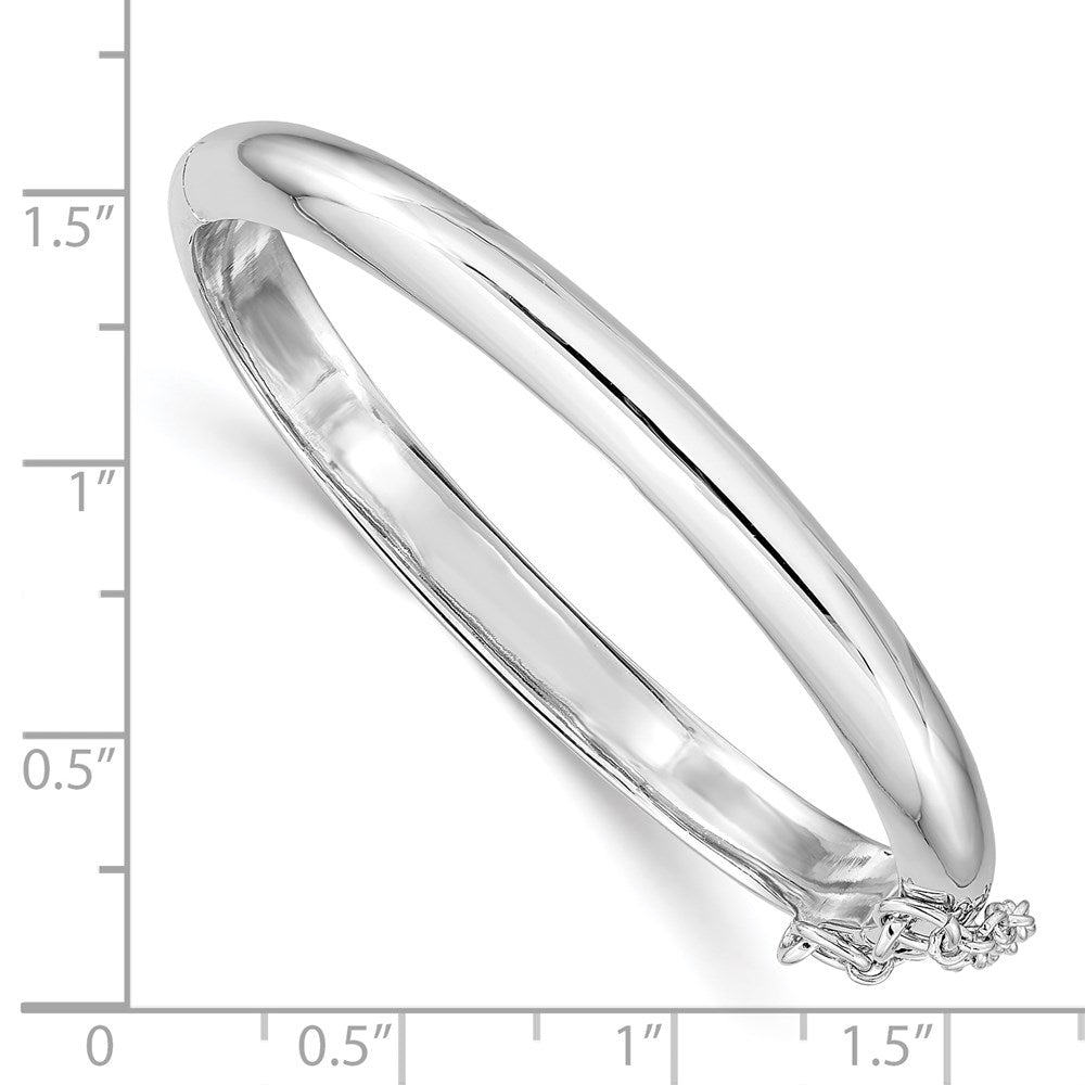 Sterlingsilber Rhodiniert Poliert 5mm mit Sicherheits Klappbar Kinder Armreif