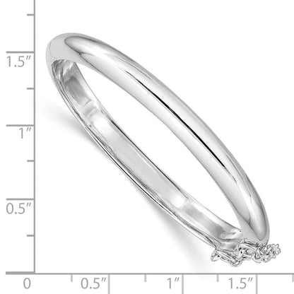 Sterlingsilber Rhodiniert Poliert 5mm mit Sicherheits Klappbar Kinder Armreif