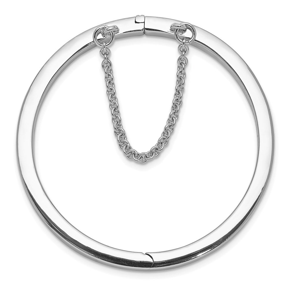 Sterlingsilber Rhodiniert Poliert 4mm mit Sicherheits Klappbar Kinder Armreif
