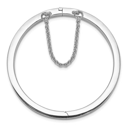 Sterlingsilber Rhodiniert Poliert 4mm mit Sicherheits Klappbar Kinder Armreif