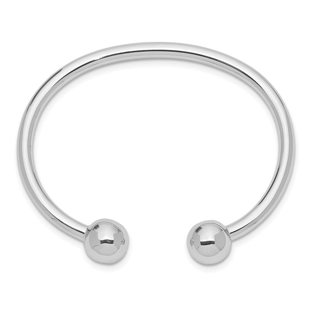 Sterlingsilber Rhodiniert Poliert 3mm Kinder Manschette Armreif