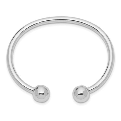 Sterlingsilber Rhodiniert Poliert 3mm Kinder Manschette Armreif
