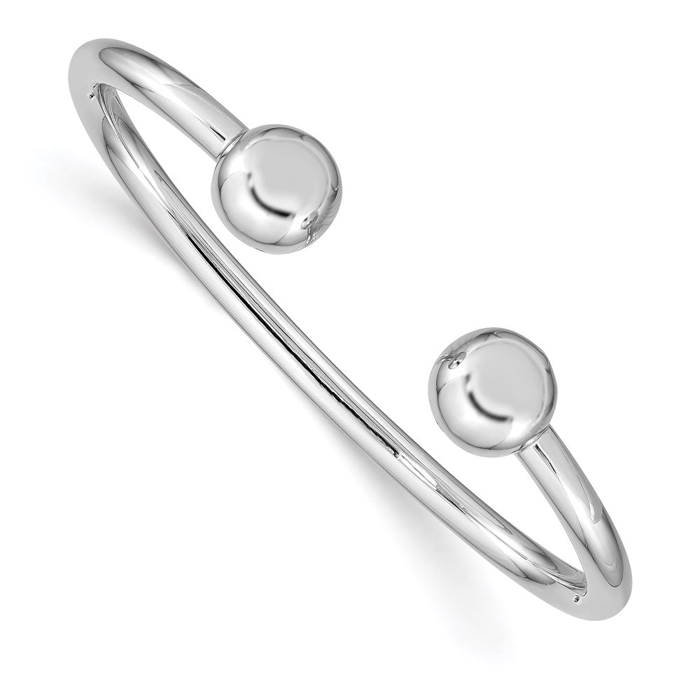 Sterlingsilber Rhodiniert Poliert 3mm Kinder Manschette Armreif
