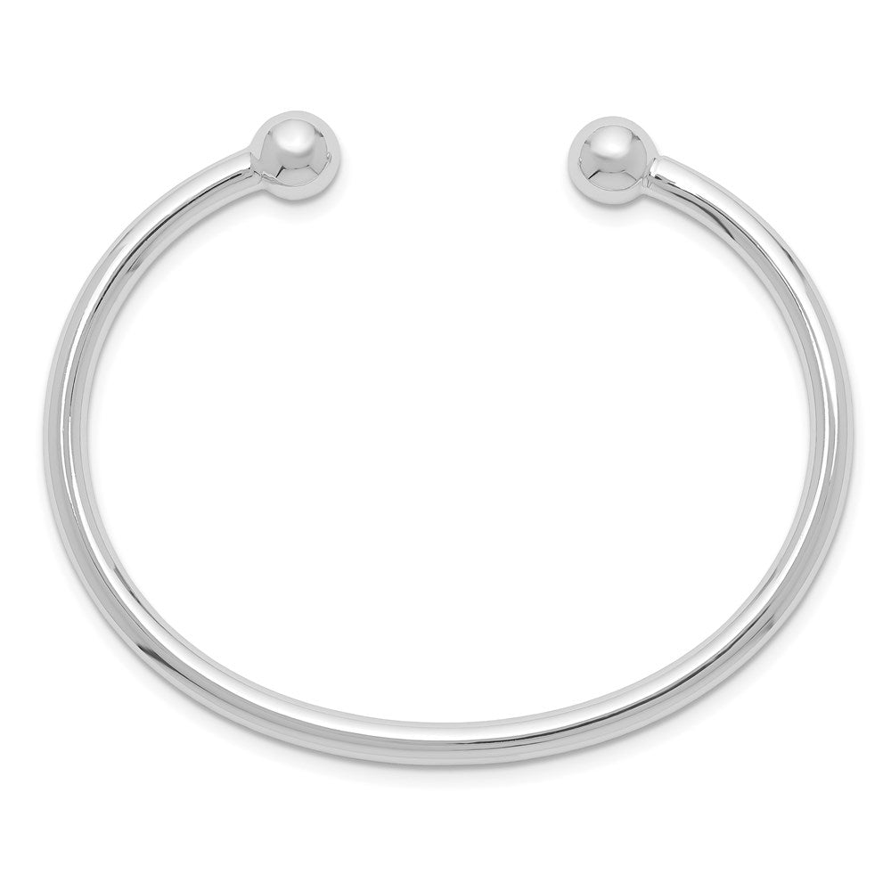 Sterlingsilber Rhodiniert Poliert 3mm Kinder Manschette Armreif