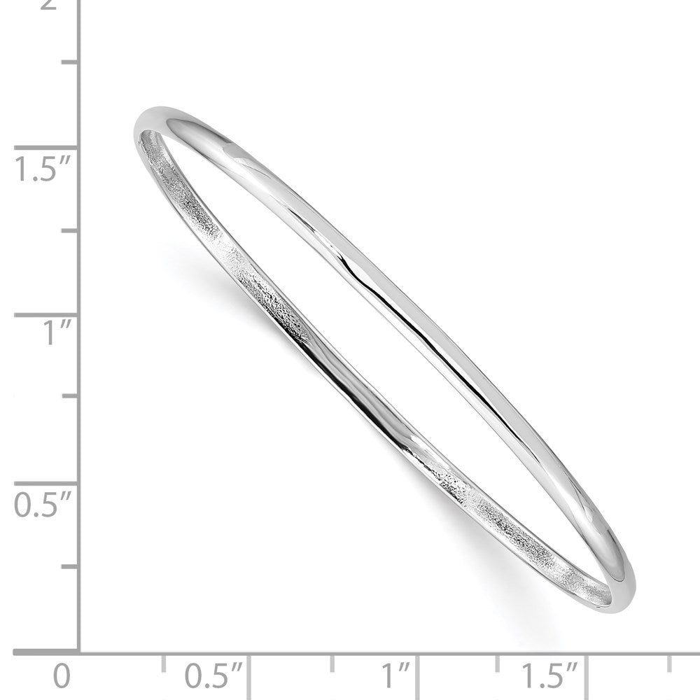 Sterlingsilber Rhodiniert Poliert 2mm Schieber auf Kinder Armreif Armband