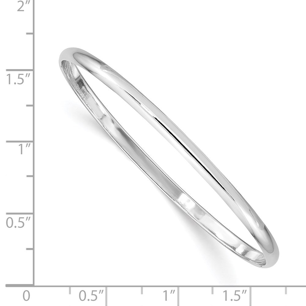 Sterlingsilber Rhodiniert Poliert 3mm Schieber auf Kinder Armreif Armband