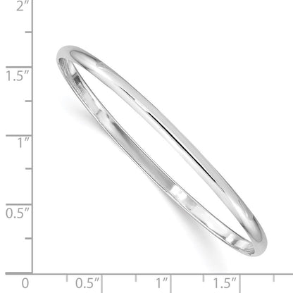 Sterlingsilber Rhodiniert Poliert 3mm Schieber auf Kinder Armreif Armband