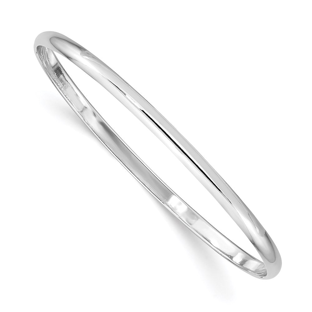 Sterlingsilber Rhodiniert Poliert 3mm Schieber auf Kinder Armreif Armband