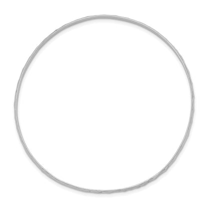 Sterlingsilber Rhodiniert Poliert & Diamantiert 2mm Schieber auf Kinder Armreif