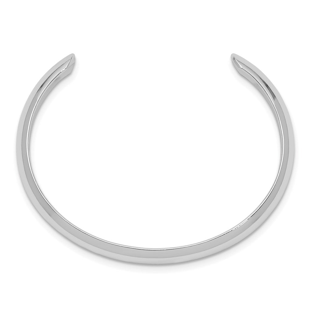 Sterlingsilber Rhodiniert Poliert & Gewölbt 6mm Kinder Manschette Armreif