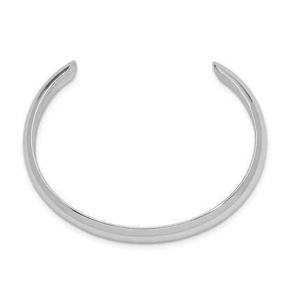 Sterlingsilber Rhodiniert Poliert & Gewölbt 6mm Kinder Manschette Armreif