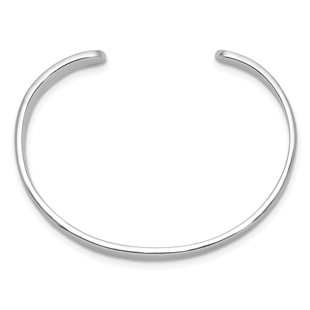 Sterlingsilber Rhodiniert Poliert 6mm Kinder Manschette Armreif