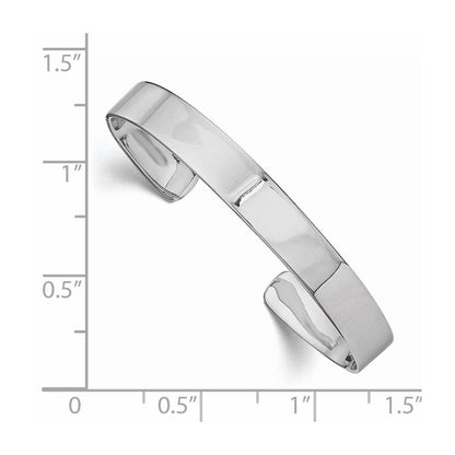 Sterlingsilber Rhodiniert Poliert 6mm Kinder Manschette Armreif