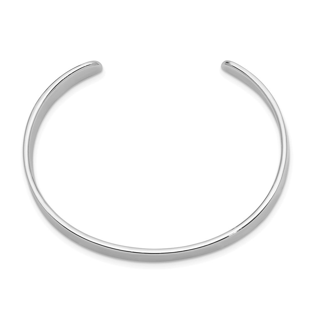 Sterlingsilber Rhodiniert Poliert 6mm Kinder Manschette Armreif