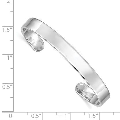 Sterlingsilber Rhodiniert Poliert 6mm Kinder Manschette Armreif