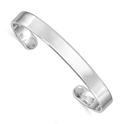Sterlingsilber Rhodiniert Poliert 6mm Kinder Manschette Armreif