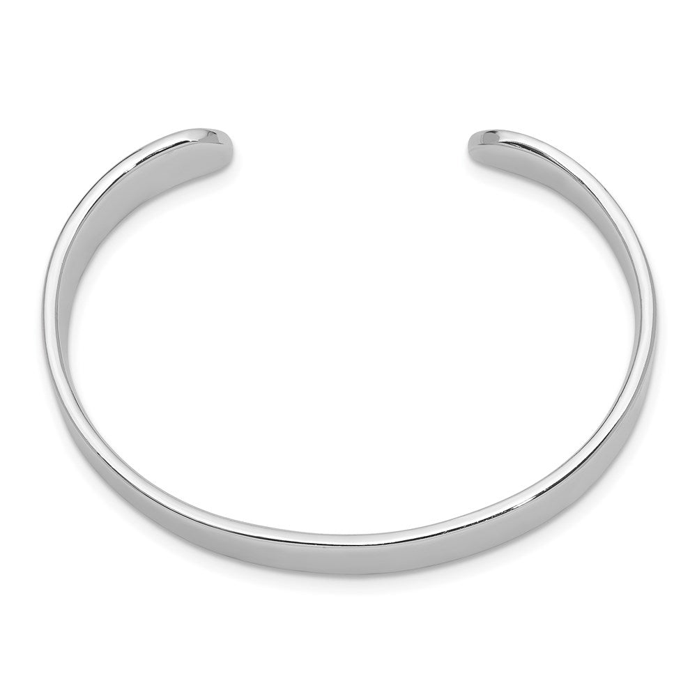 Sterlingsilber Rhodiniert Poliert 8mm Kinder Manschette Armreif