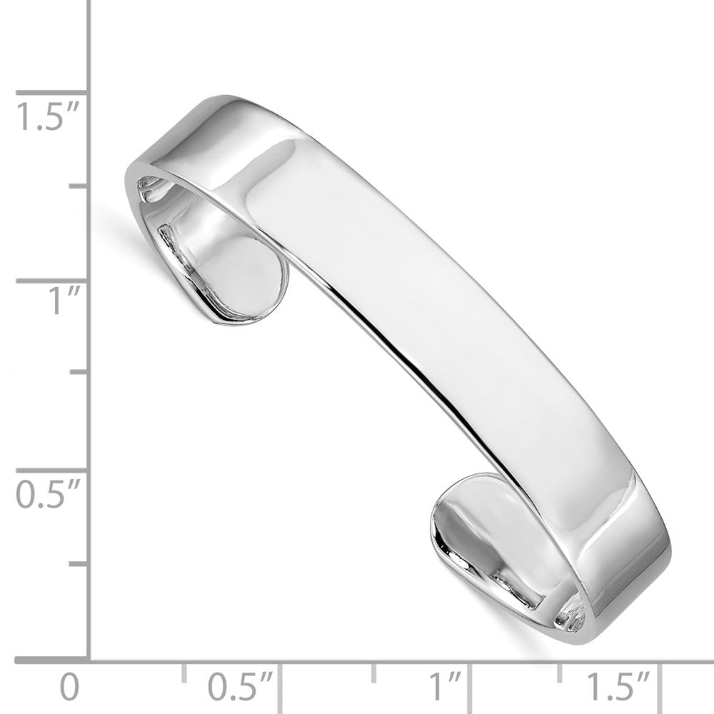Sterlingsilber Rhodiniert Poliert 8mm Kinder Manschette Armreif