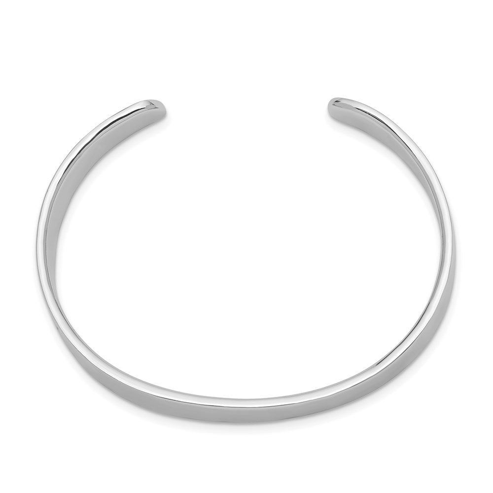 Sterlingsilber Rhodiniert Poliert 8mm Kinder Manschette Armreif