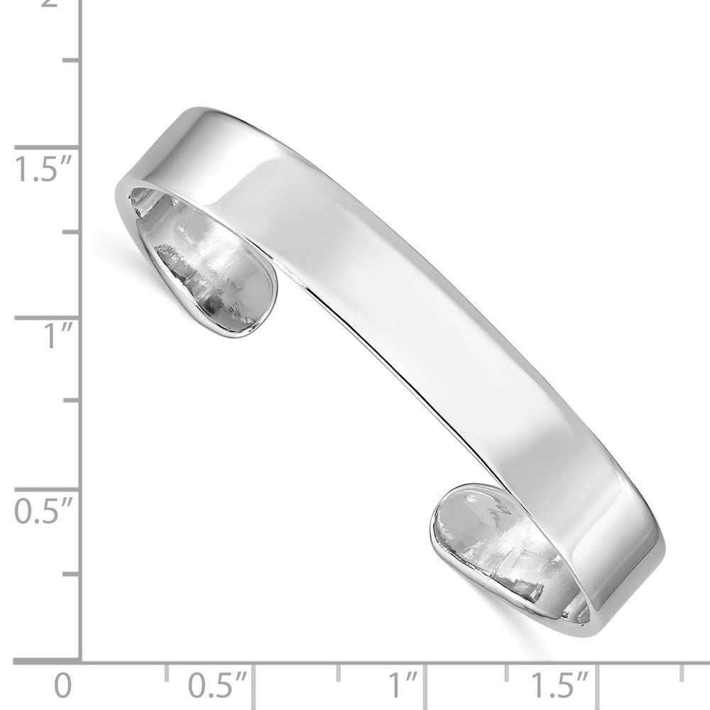 Sterlingsilber Rhodiniert Poliert 8mm Kinder Manschette Armreif