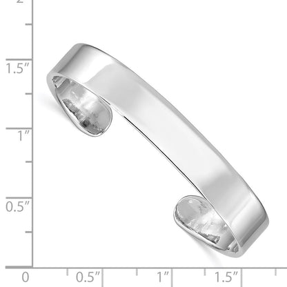 Sterlingsilber Rhodiniert Poliert 8mm Kinder Manschette Armreif