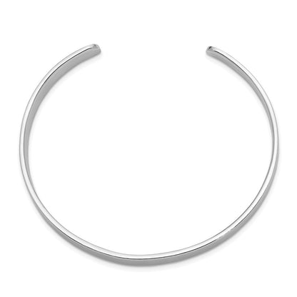Sterlingsilber Rhodiniert Poliert 6mm Kinder Manschette Armreif