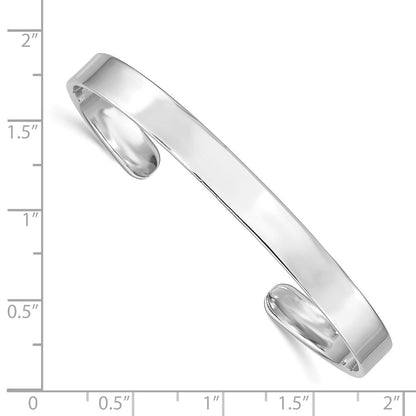 Sterlingsilber Rhodiniert Poliert 6mm Kinder Manschette Armreif