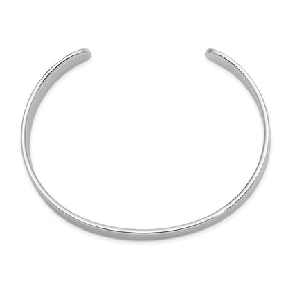 Sterlingsilber Rhodiniert Poliert 8mm Kinder Manschette Armreif