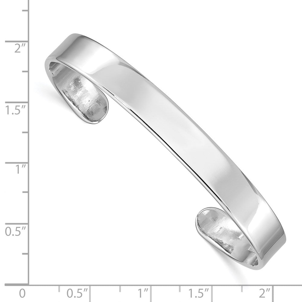Sterlingsilber Rhodiniert Poliert 8mm Kinder Manschette Armreif