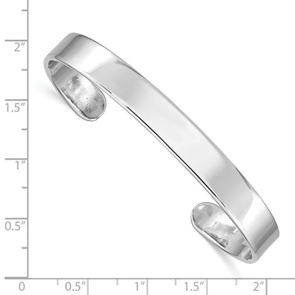 Sterlingsilber Rhodiniert Poliert 8mm Kinder Manschette Armreif