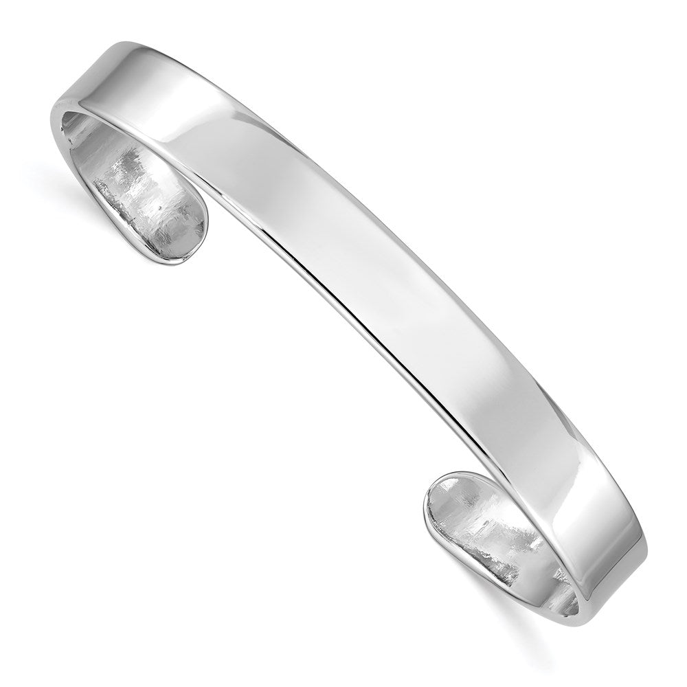 Sterlingsilber Rhodiniert Poliert 8mm Kinder Manschette Armreif