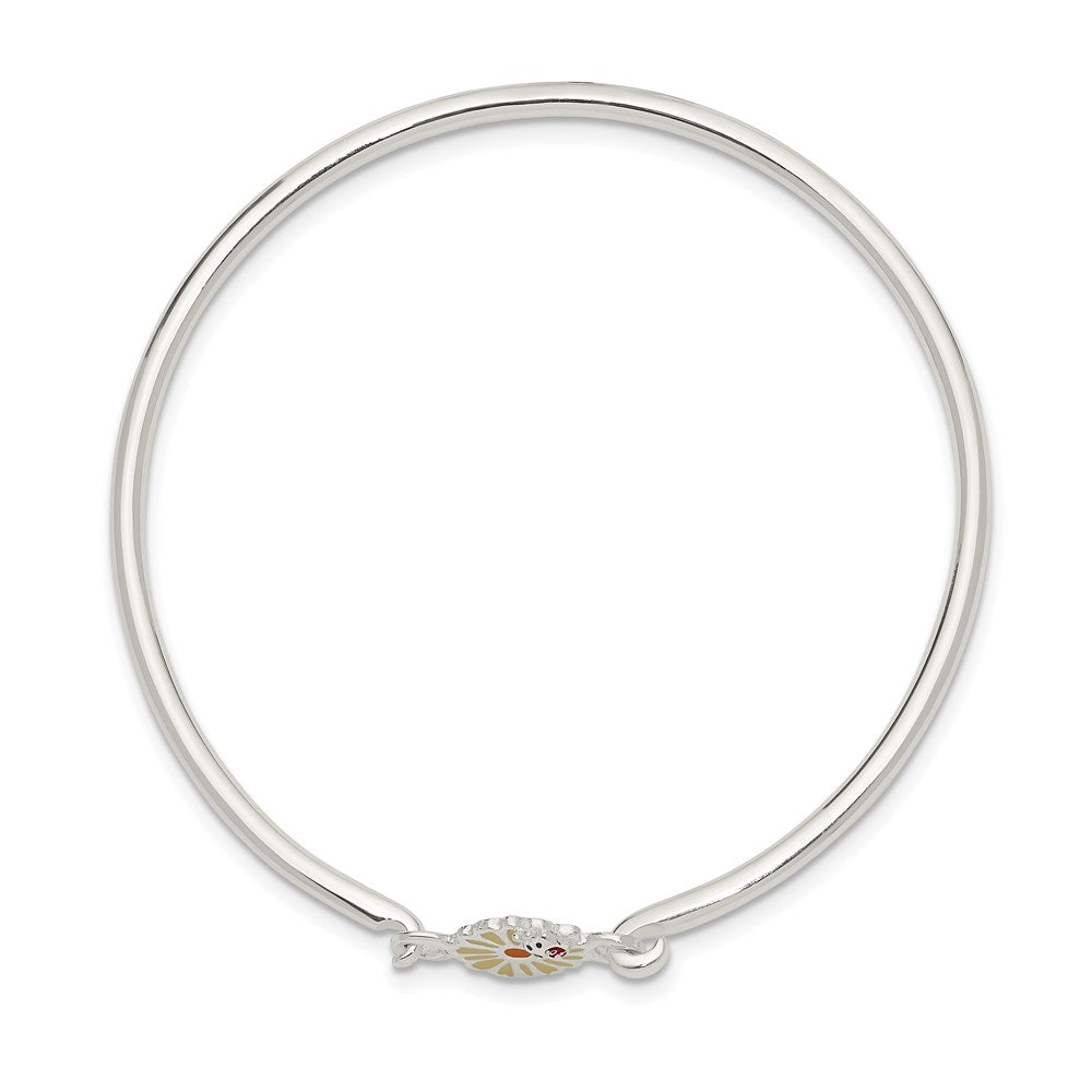 Sterlingsilber Emailliert Blume & Marienkäfer Kinder Armreif Armband