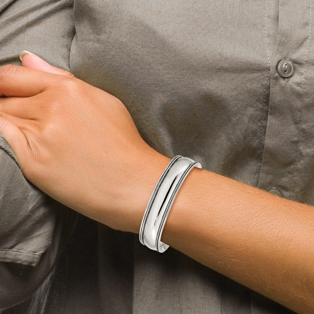 Sterlingsilber 14.5mm Antikisiert Manschette Armreif Armband