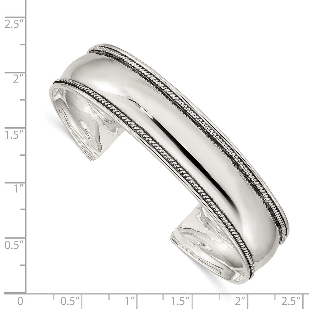 Sterlingsilber 14.5mm Antikisiert Manschette Armreif Armband