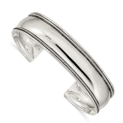 Sterlingsilber 14.5mm Antikisiert Manschette Armreif Armband