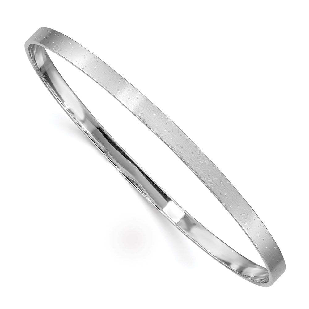 Sterlingsilber Rhodiniert 4.00mm Satiniert Schieber-on Armreif